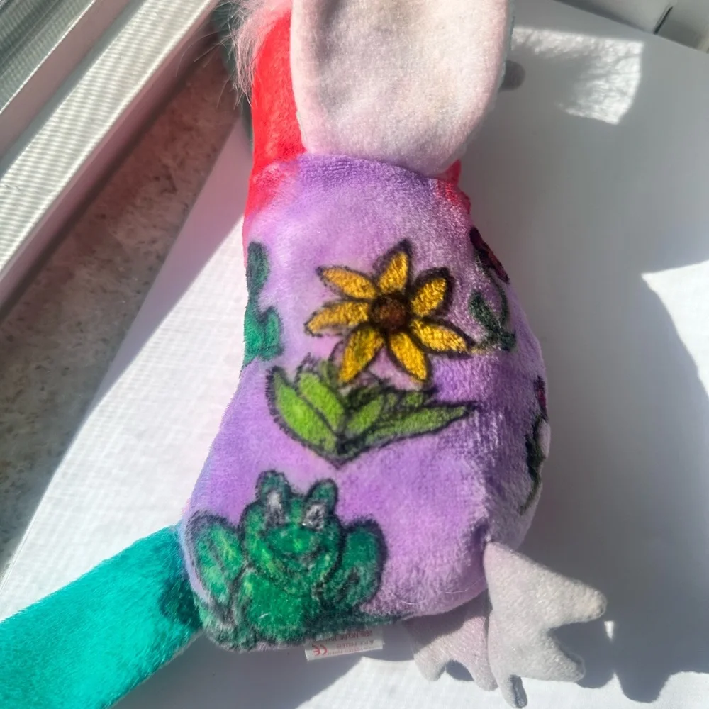 Ty beanie baby Colorful Plush Bird Toy one of kind hand painted
